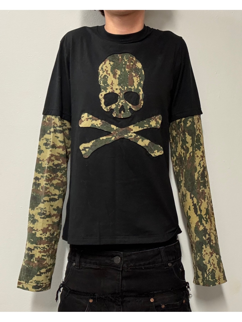 Street Fashion Us - 2026 new American retro camouflage skeleton