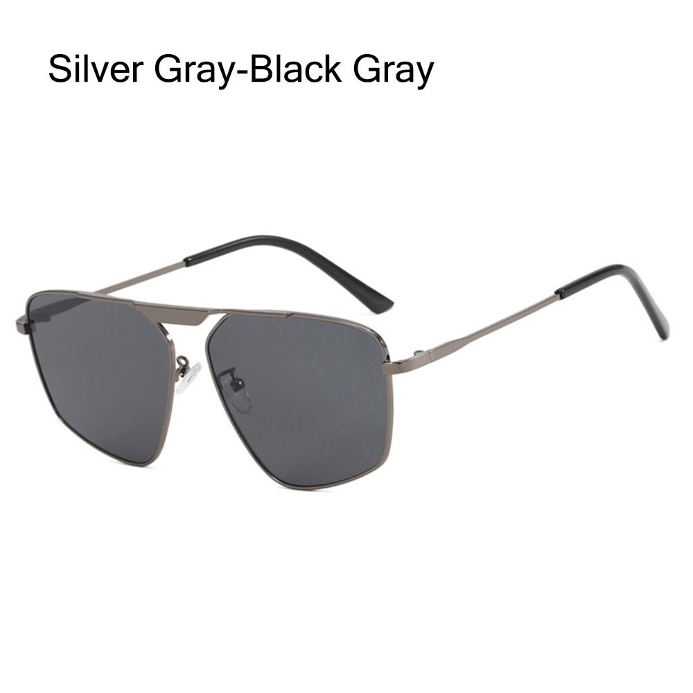 Street Fashion Shoot - Irregular Polygonal Metal Sunglasses Single-Beam Street