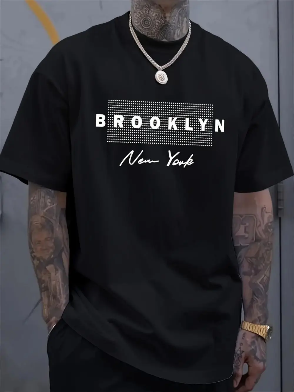 Street Fashion Of New York - Men's New York Letter Printed T-shirt