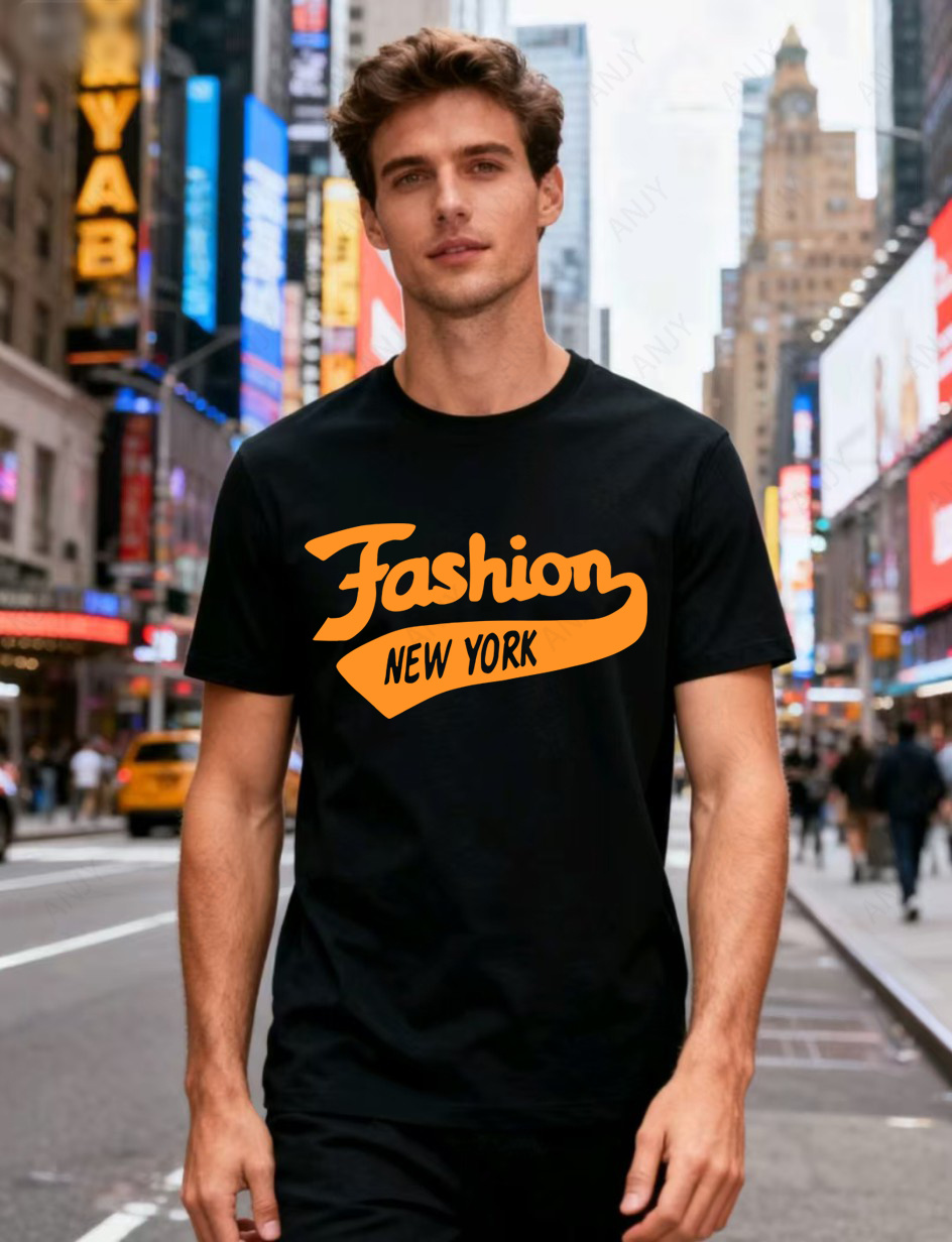 Street Fashion Of New York - New York Street Style Letter Printed