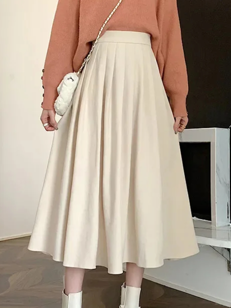 Street Fashion Goth - Women's Vintage Pleated Skirt High Waist