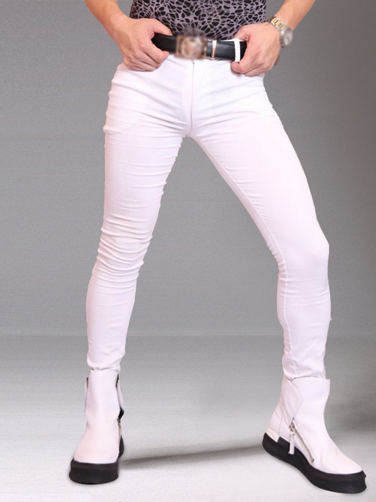 Street Fashion Jeans Men - M-3XL Mens Elastic Denim Jeans Tights