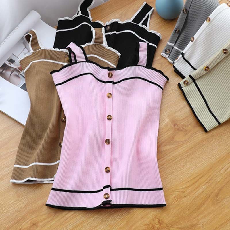 Mới Đan Bể Nút Áo Crop Top Gợi - đánh giá và giá Street Fashion Style Youtube