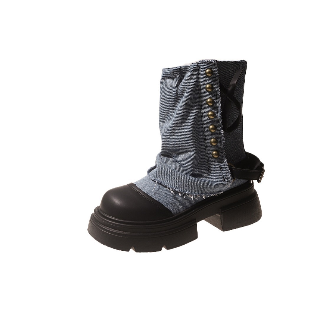 Women Boots British Fashion Pa - đánh giá và giá Street Fashion Denim