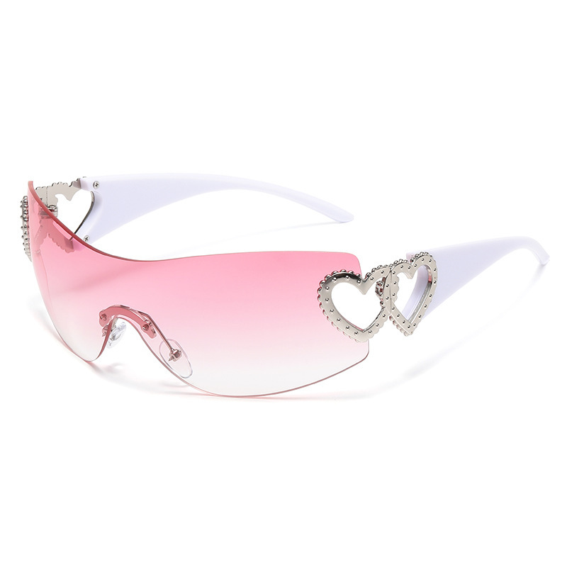 Y2K Rimless Heart Sunglasses C - đánh giá và giá Street Fashion Shoot