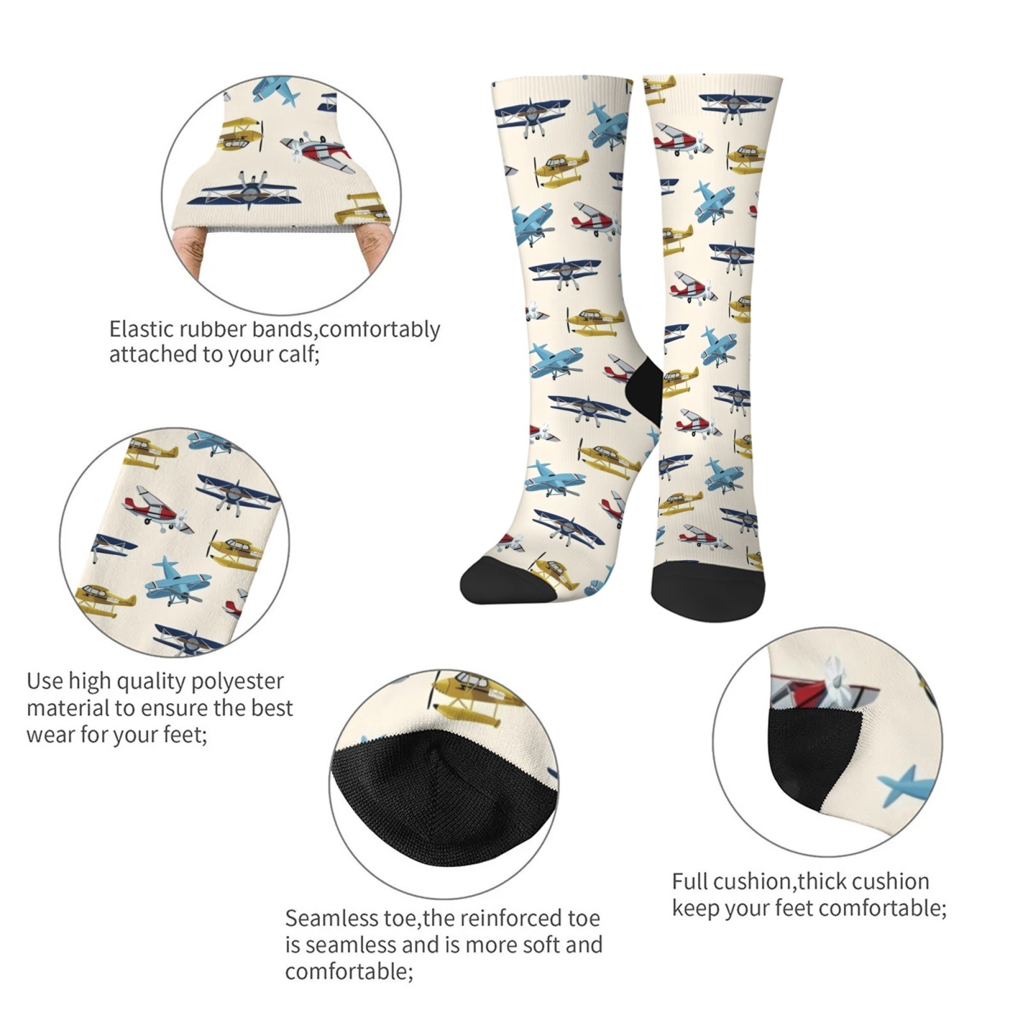Nostalgic airplane men's socks - đánh giá và giá Street Fashion Style Youtube