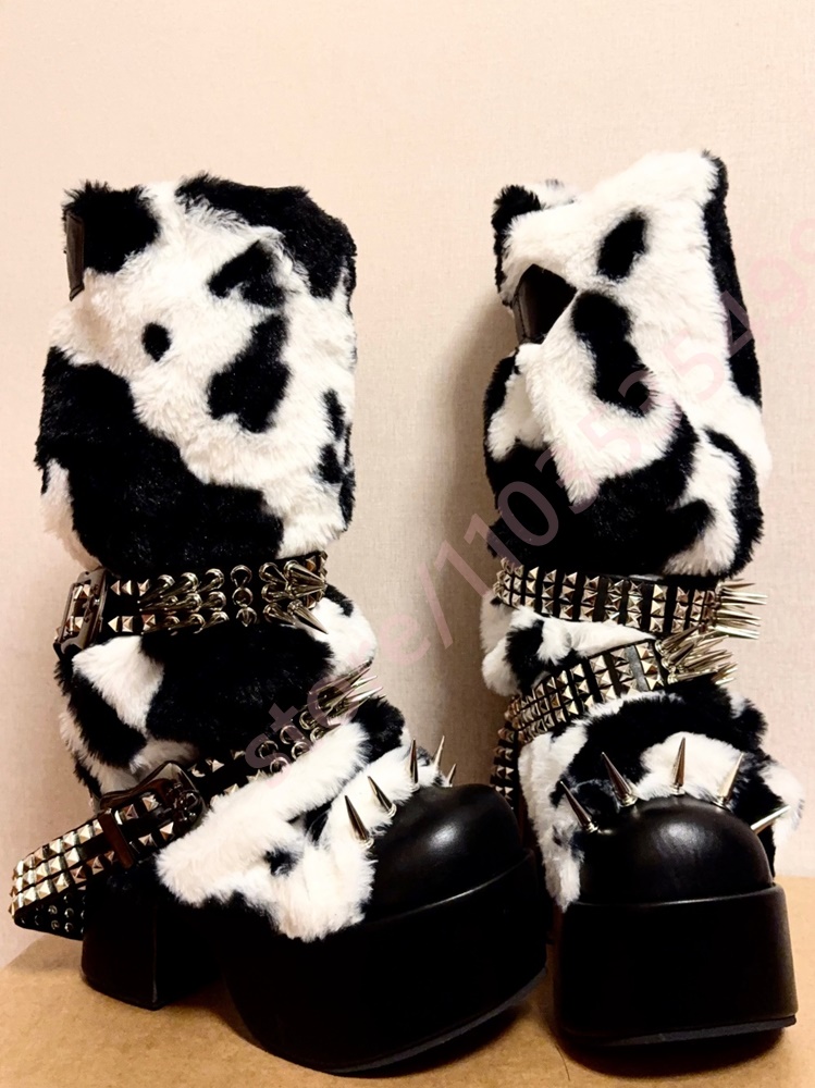 Winter Platform Cow Print Plus - đánh giá và giá Street Fashion Winter 2026