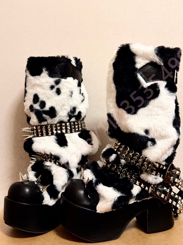 Winter Platform Cow Print Plus - đánh giá và giá Street Fashion Winter 2026