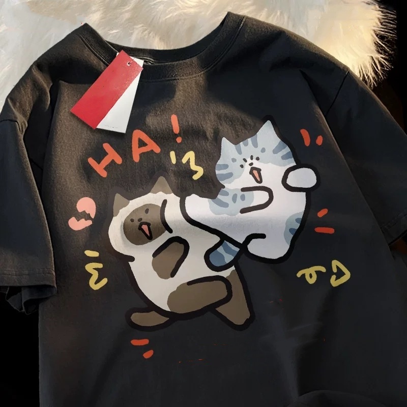 ZAZOMDE 2025 Funny Cat Print H - đánh giá và giá Street Fashion Japan 2025