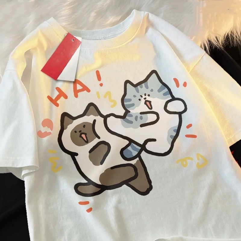 ZAZOMDE 2025 Funny Cat Print H - đánh giá và giá Street Fashion Japan 2025