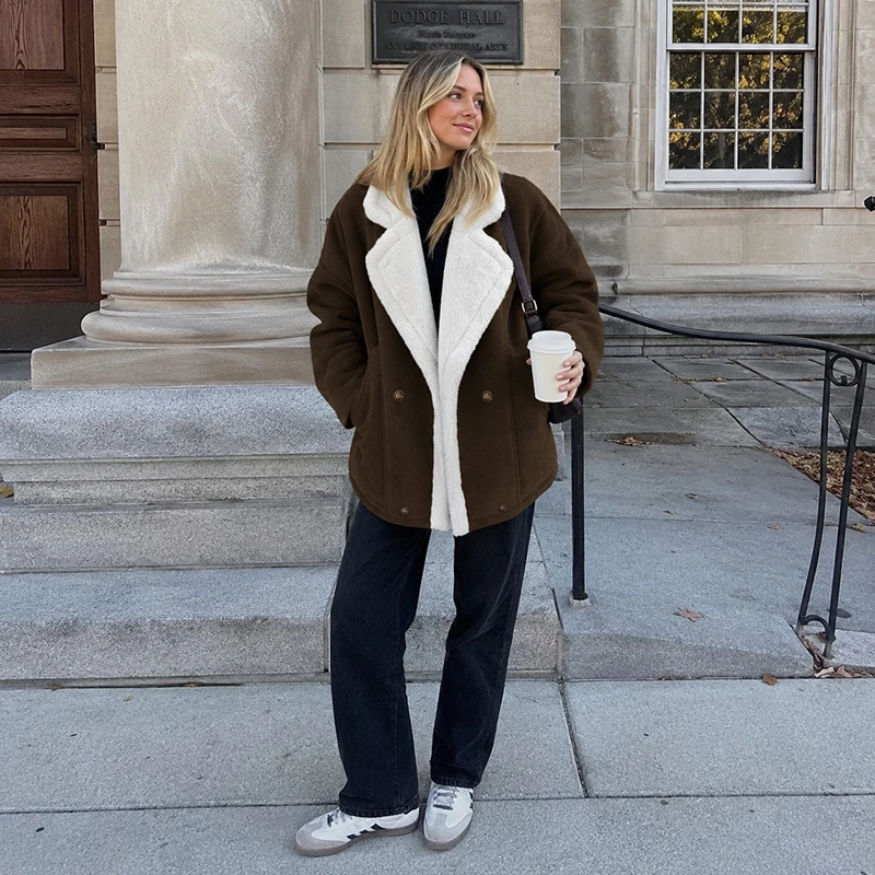 Fashion Women Thick Coat Turn- - đánh giá và giá Street Fashion Winter 2026