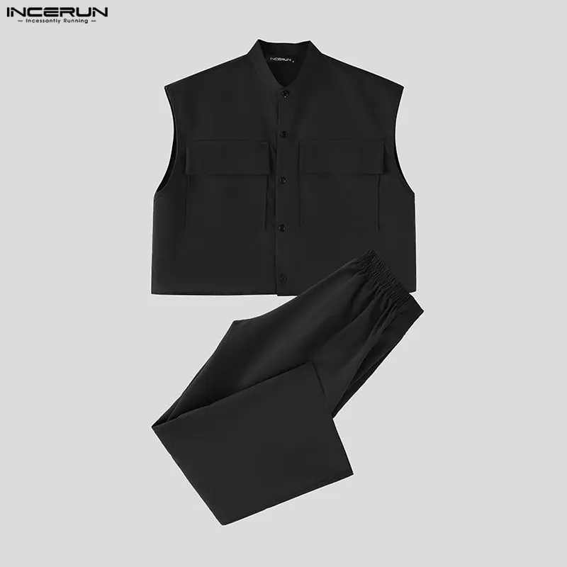 INCERUN Men Sets Solid Sleevel - đánh giá và giá Street Fashion Us