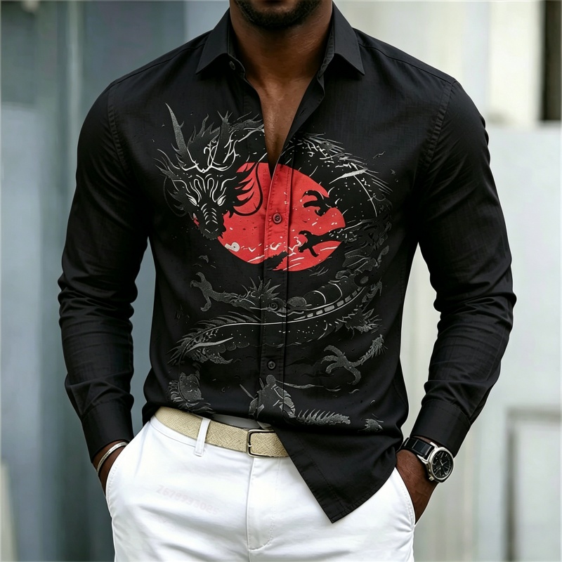 2026 New Men's Shirt White Bla - đánh giá và giá Street Fashion Us