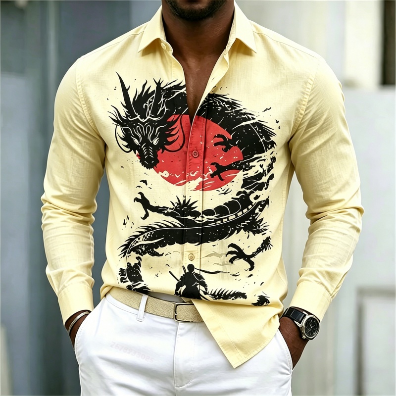 2026 New Men's Shirt White Bla - đánh giá và giá Street Fashion Us
