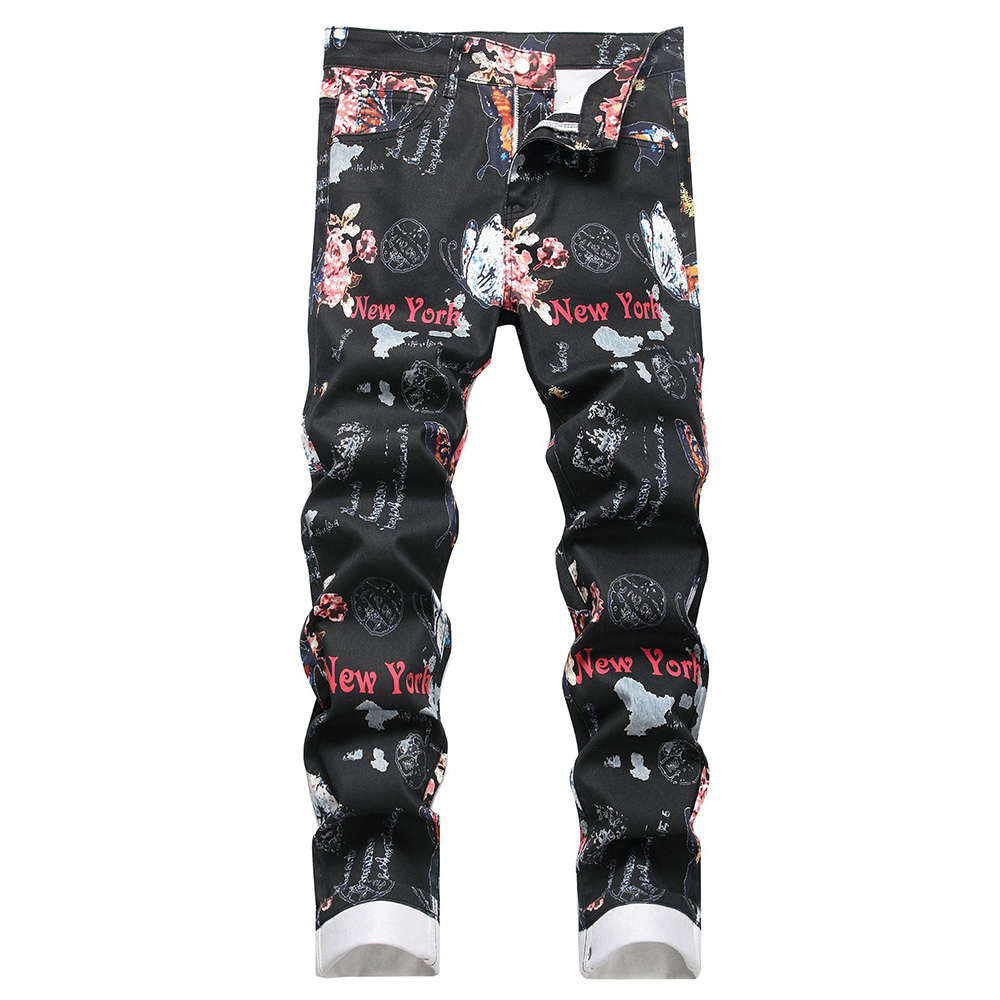 Men Digital Print Jeans Fashio - đánh giá và giá Street Fashion Of New York