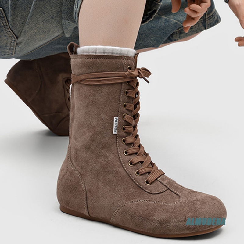 Men's Suede Mid-Calf Lace-Up B - đánh giá và giá Street Fashion Winter 2026