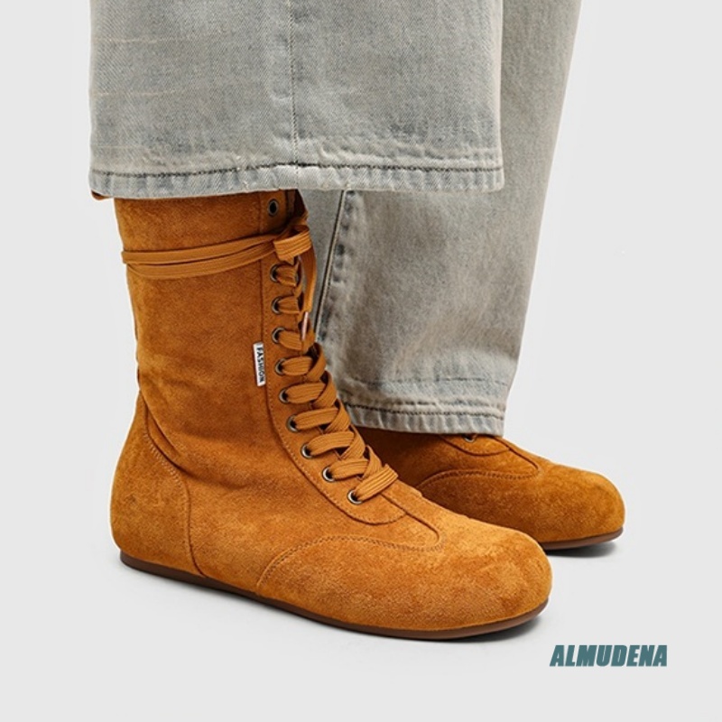 Men's Suede Mid-Calf Lace-Up B - đánh giá và giá Street Fashion Winter 2026