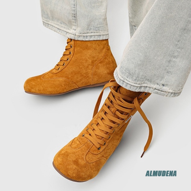 Men's Suede Mid-Calf Lace-Up B - đánh giá và giá Street Fashion Winter 2026