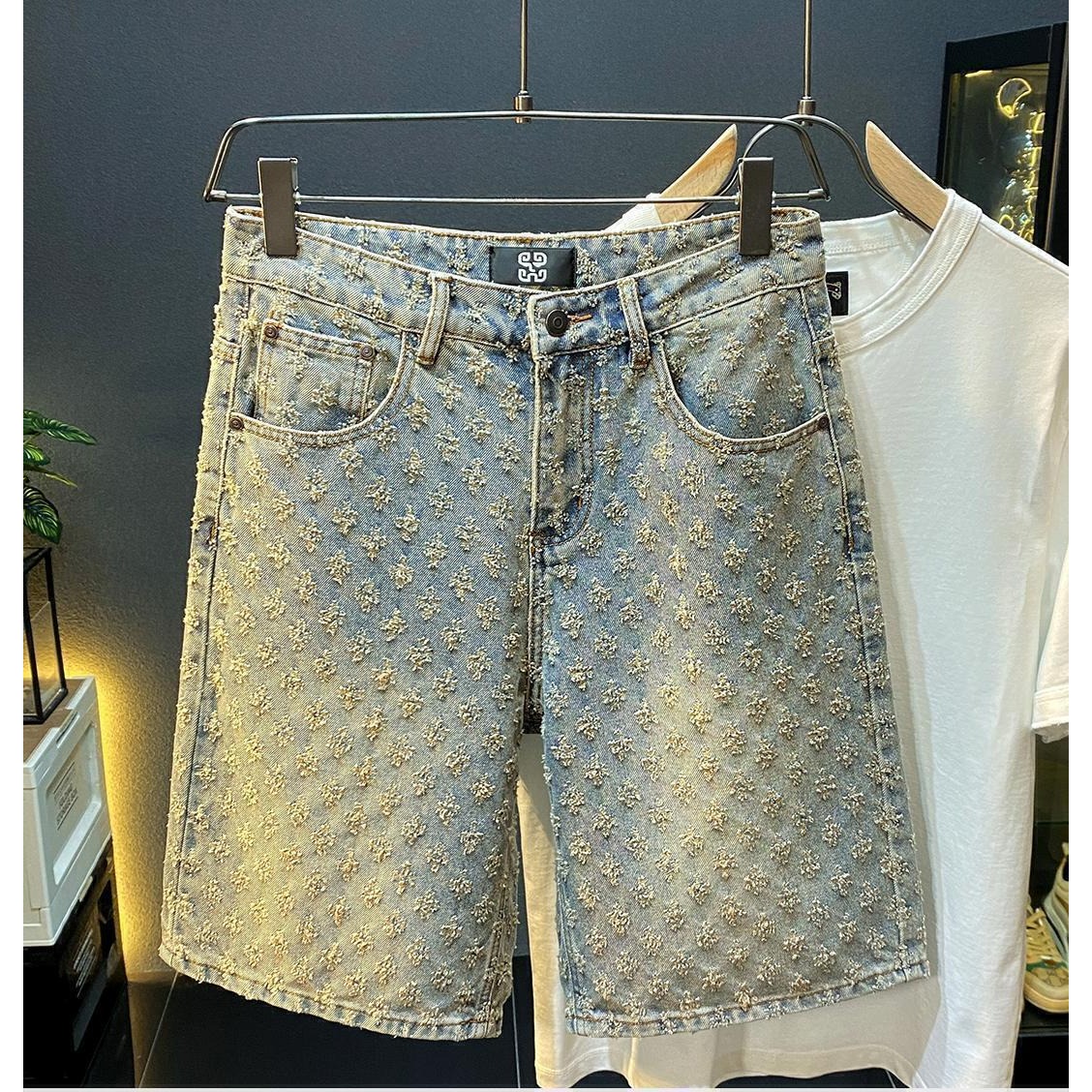 Summer High Street Denim Short - đánh giá và giá Street Fashion Jeans Men