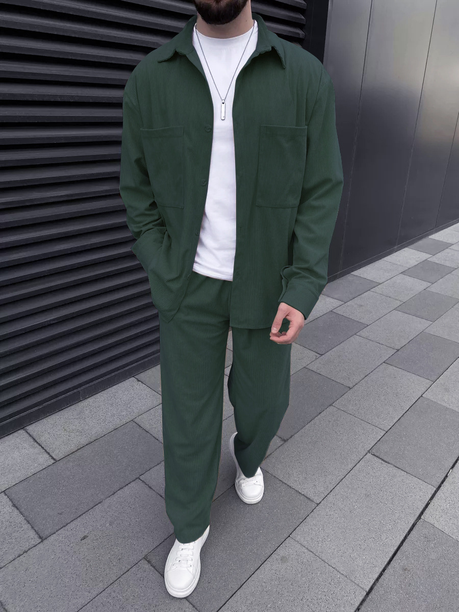 Men's corduroy two-piece outfi - đánh giá và giá Street Fashion Us