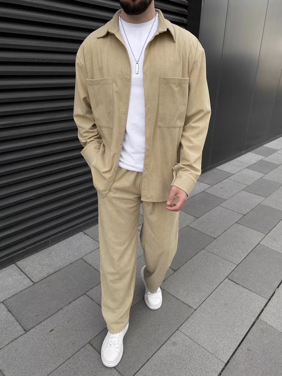 Men's corduroy two-piece outfi - đánh giá và giá Street Fashion Us