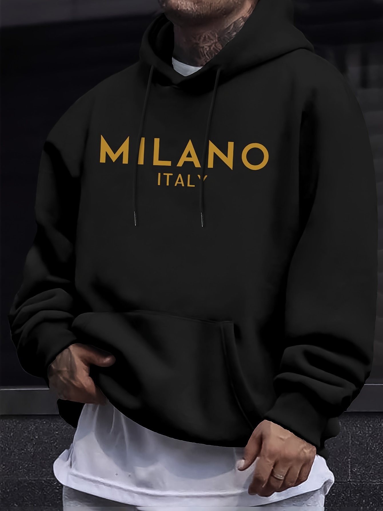 Milan Letter Men Women Hoodie  - đánh giá và giá Street Fashion Of Milan