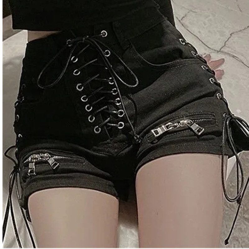 2026 New Bandage Sexy Denim Sh - đánh giá và giá Street Fashion Goth