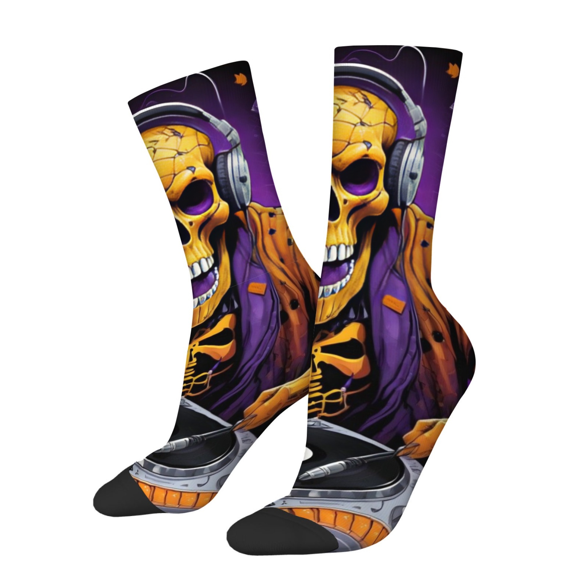 Gothic Skull Print Men's Socks - đánh giá và giá Street Fashion Style Youtube