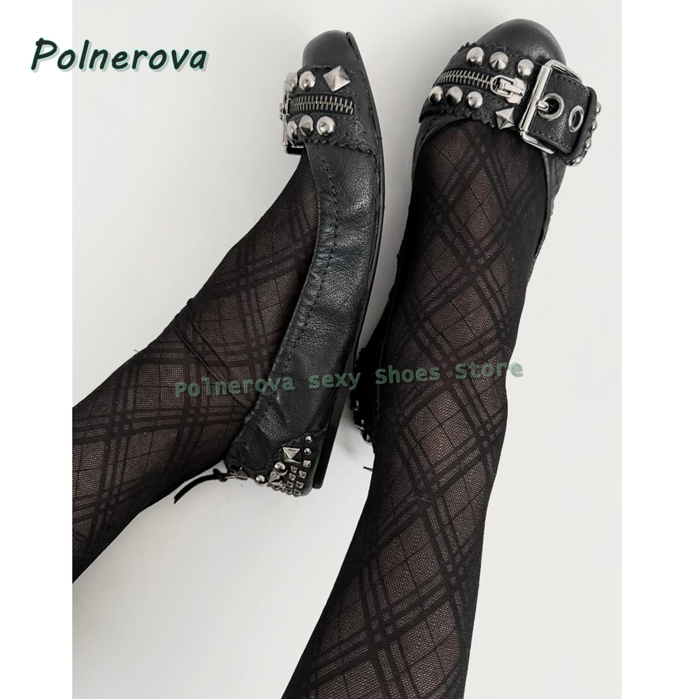 Rivet Belt Buckle Mary Jane Sh - đánh giá và giá Street Fashion Women