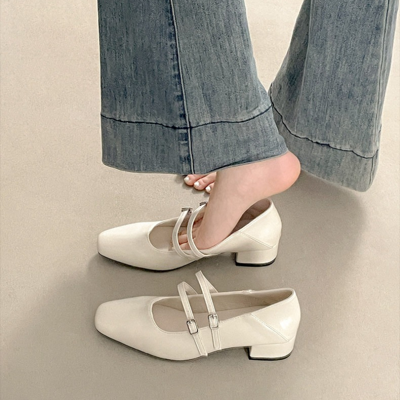 Square Toe Low Heel Women Silv - đánh giá và giá Street Fashion Women