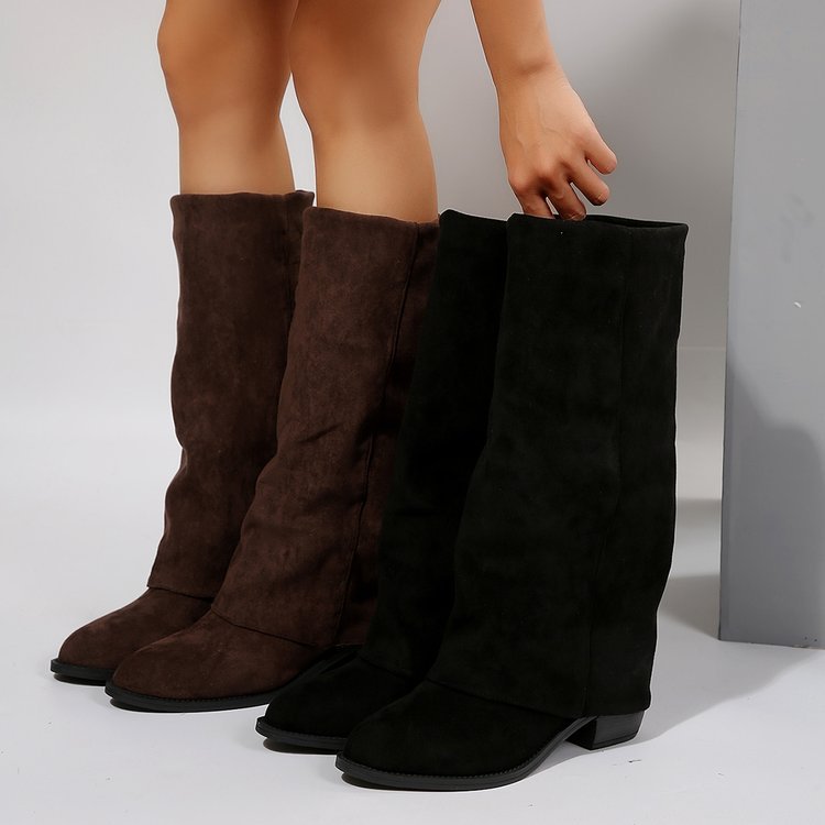 Women's Knee High Boots Autumn - đánh giá và giá Street Fashion Denim