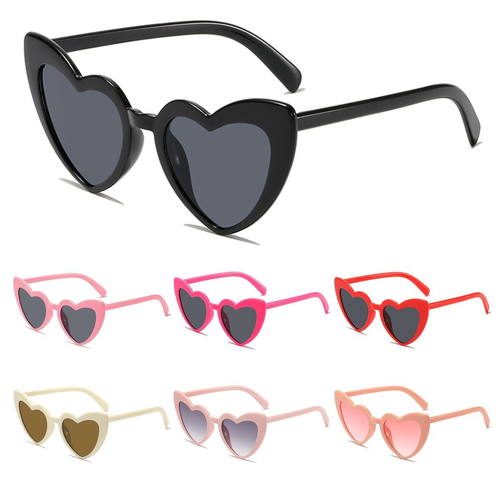Heart-Shaped Sunglasses Vintag - đánh giá và giá Street Fashion Shoot