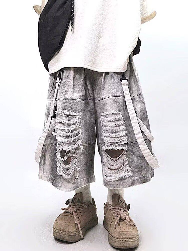 Retro Hip-hop Men's Ripped Jea - đánh giá và giá Street Fashion Jeans Men