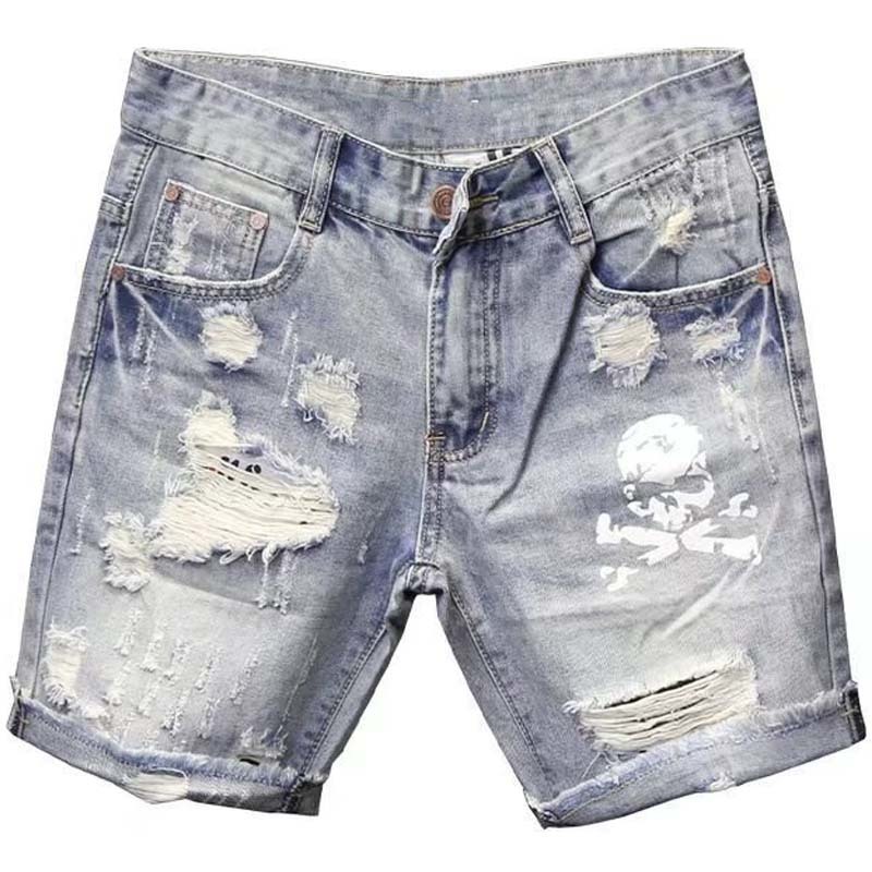 Summer Men's Worn Bead Hole Be - đánh giá và giá Street Fashion Jeans Men